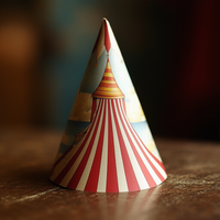 Chapeau de fête de cirque, décoration créative pour fête, fournitures de fête pour enfants, chapeau de gâteau d'anniversaire, chapeau triangulaire