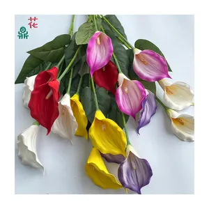 High Quality No. 2 3-Head Eva Calla Lily Interior Landscape Layout Silk Flower Home Decoration Artificial Flowers