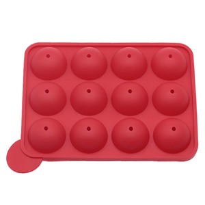<span class=keywords><strong>Moule</strong></span> à sucettes en silicone de qualité alimentaire, 12 cavités, forme boule, DIY, résistant aux hautes températures, facile à démouler, réutilisable, pour gâteaux - Product Image 1