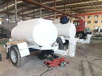 Remolque con Mini Tanque de Agua y Remolque con Tanque de Combustible, Remolque Compacto con Tanque de Agua para Riego y Remolque Seguro con Tanque de Combustible