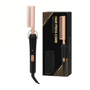 Etkili Saç Düzleştirme ve Uzun Süreli Şekillendirme Sonuçları için Yüksek Sıcaklıkta Elektrikli Saç Tarağı ve Fırçası - Product Image 1