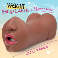 Jouet sexuel pour hommes, masturbateur masculin à trois points, double tête, gobelet, bouche, anus, trois en un, bouche, nez, fournitures pour adultes