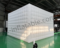 Tente cube gonflable lumineuse à LED RGB, en tissu Oxford imperméable, cabine photo gonflable lumineuse pour mariage, fête, événement