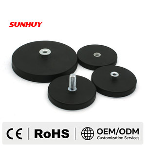 Supporto Magnetico Personalizzato per Luci Rock per Veicoli, <span class=keywords><strong>Magnete</strong></span> al Neodimio Rivestito in Gomma 22mm 31mm 36mm 43mm 66mm 88mm M4 M5 M6 - Product Image 1