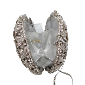 Sac de soirée élégant pour femme avec fleurs et strass, pochette tournesol, sac à main tendance pour cocktail et soirée dansante - Product Image 5