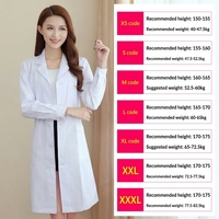 Blouse médicale blanche pour médecin, en polycoton, à boutons-pression, manches longues, col à revers, poches latérales, certifiée CE, pour hôpital, OEM