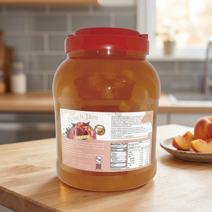 แยมพีชจิ่วโจว 4 กก. แบบขวด - ได้รับการรับรองฮาลาล/HACCP ส่วนผสมสำหรับชานมไข่มุกจากไต้หวัน - Product Image 3