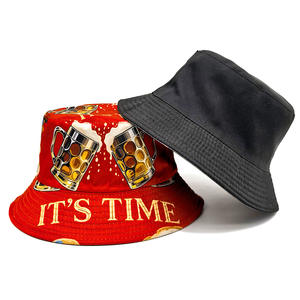 Chapeau <span class=keywords><strong>de</strong></span> <span class=keywords><strong>pêcheur</strong></span> unisexe Landfond Accessory, nouveau motif lettres et bière, style européen et américain, chapeau <span class=keywords><strong>de</strong></span> soleil printemps-été - Product Image 2