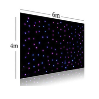 Rideau LED DMX RGBW, toile de fond LED étoilée, 4x3m, 5x4m, 6x3m, DJ mobile, groupe, club, mariage, scène, toile de fond LED étoilée