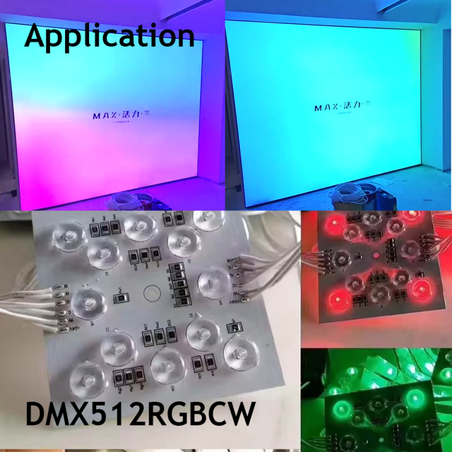 Factory Price12 Leds 24V Full Color Programmable DMX512 IC square RGBW RGB LED Module Light for Advertising Ceiling Light Box