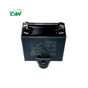 Condensateur de filtre CA pour machine à souder CBB61 <span class=keywords><strong>CBB61S</strong></span> 450VAC 7UF 1250V +-5% SH - Product Image 2