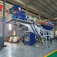 Impianto di Betonaggio Mobile Mini da 60m³/h Direttamente dalla Fabbrica, Impianto Portatile per Calcestruzzo Preconfezionato con Sistema di Controllo PLC Automatico