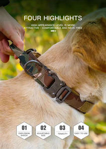 New Protective 2025 Hochwertiges, verstellbares, taktisches Nylon-Hunde halsband aus Nylon, bunt mit stabilem Steuer griff - Product Image 2