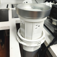 Prise escamotable hydraulique intégrée en marbre pour cuisine, étanche, avec prise américaine / Prise de comptoir en marbre escamotable