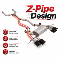 Sistema de Escape Catback de Alto Rendimiento con Válvulas, Tubo en Z y Tubo en X, SS304, Compatible con BMW G87 M2 S58 3.0T 2021+