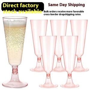 Verre à cocktail en cristal <span class=keywords><strong>champagne</strong></span> en plastique transparent réutilisable transfrontalier, jetable - Product Image 2