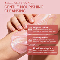 Gel Douche Hydratant et Nourrissant Quotidien à l'Eau de Rose et aux Fleurs Scintillantes Marque Blanche