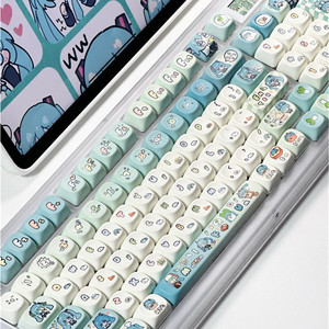 Personnalité A-nime M-i-k-u Keycaps 131 touches profil M-OA PBT Dye Subbed Keycap pour clavier mécanique Mx Switch - Product Image 2