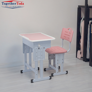 Muebles Escolares Económicos y Duraderos Específicos para el Aula Moderna, Conjunto de Escritorio y Silla Individual para Estudiantes - Product Image 2