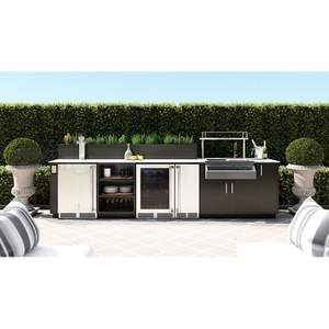 Armoires de cuisine extérieures en acier inoxydable de luxe personnalisées avec cuisinière à <span class=keywords><strong>gaz</strong></span> et barbecue au <span class=keywords><strong>gaz</strong></span> - Product Image 2