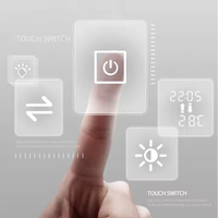 Miroir de salle de bain LED intelligent avec capteur tactile, anti-buée, sans cadre, mural, éclairage périphérique, miroir de maquillage lumineux pour hôtel