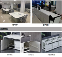 Bureau d'ordinateur modulaire extensible en fer moderne pour bureau commercial