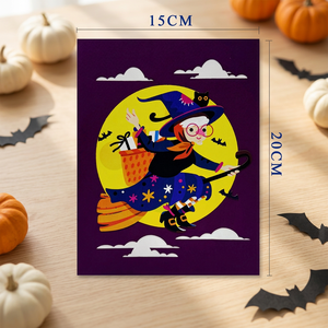 Tarjeta 3D Pop Honeycomb Hecha a Mano con Diseño de Bruja de Halloween, para Bodas, Cumpleaños, Acción de Gracias, Personalizada, al Mejor Precio al por Mayor - Product Image 6