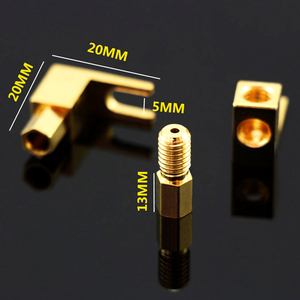 Conector de banana chapado en oro de 24K A Adaptador de pala, Conector de cable de altavoz tipo tornillo de 4mm para amplificador HIFI, cine en casa, sistema PA - Product Image 3