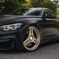 Rines Monobloque Forjados Personalizados GW de 16-24 Pulgadas, 3 Radios, Cóncavos Profundos, Acabado Dorado Satinado, 5x114.3 5x112 para GT-R R35 Supra BRABUS AMG BMW
