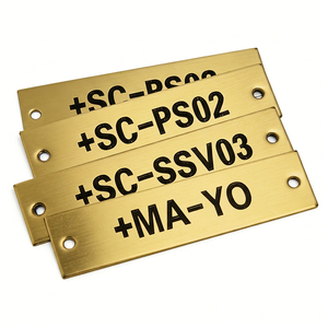 Individuell Bedruckte & Lasergravierte Edelstahl-Namensschilder mit Gebürsteter Oberfläche, Wasserdicht, Ölbeständig, Korrosionsresistent, Metall-Etiketten - Product Image 2