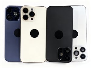 Coque arrière de téléphone portable en alliage d'aluminium de remplacement pour 14promax, style barre violette, petites <span class=keywords><strong>pièces</strong></span>, assemblage complet - Product Image 3