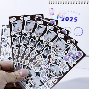 Tùy chỉnh không thấm nước cá nhân chết cắt dán dễ thương phim hoạt hình in ấn phim hoạt hình giấy vinyl dán - Product Image 3