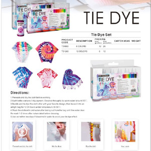 Kit de Teñido Anudado DIY, Set de <span class=keywords><strong>Pintura</strong></span> Textil, Pigmento de Color Permanente <span class=keywords><strong>para</strong></span> Camisetas y <span class=keywords><strong>Ropa</strong></span>, Creación Artesanal de Teñido Anudado a Mano - Product Image 3