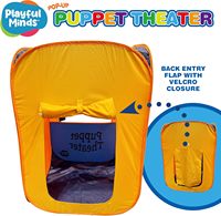 Esprits ludiques peluche en plastique Portable Pop-Up théâtre de marionnettes scène enfants âgés de 5 à 7 ans stockage compact sac à fermeture éclair utilisation en classe à domicile