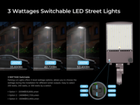 500W LED route et parking réverbère cellule photoélectrique corps en aluminium d'inondation extérieure certifié ETL IP66