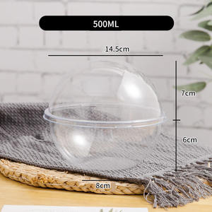 Iimee di lusso regalo di compleanno trasparente ciotola da imballaggio in plastica usa e getta Mousse torta palla scatola con contenitore portatile da Dessert - Product Image 4