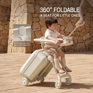 Passeggino Multifunzione 5 in 1 <span class=keywords><strong>con</strong></span> Valigia Pieghevole, Trolley da Viaggio per Bambini, <span class=keywords><strong>Carrello</strong></span> per la Spesa per Bambini - Product Image 3