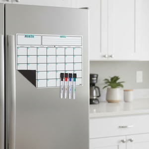 Tableau blanc magnétique hebdomadaire pour réfrigérateur, 16x12 pouces, résistant aux taches, effaçable à sec, pour liste de tâches et plans de repas - Product Image 3