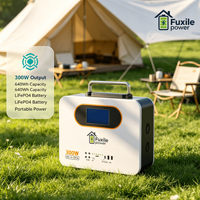 Station d'alimentation portable tout-en-un 300W 640Wh LiFePO4 à onde sinusoïdale pure, panneau solaire 2048Wh, ports de sortie multiples, légère pour le camping