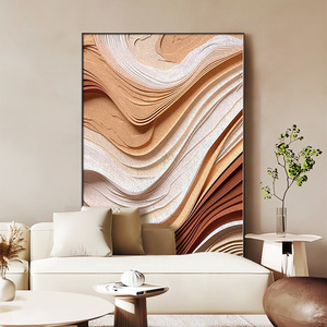 Peinture de Sol Abstraite Européenne Simple Vague Salle à Manger Art Mural Décoratif Salon Couloir de Luxe - Product Image 3