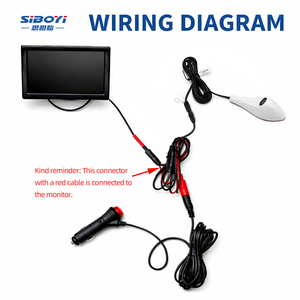 <span class=keywords><strong>Kit</strong></span> de caméra avec moniteur 5 pouces AHD 1080P, Vision nocturne Starlight, étanche IP68, caméra latérale, stockage sur carte TF 128G, noir/blanc - Product Image 4