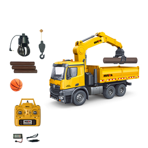 Camión Volquete de Madera a Control Remoto LEHOO <span class=keywords><strong>Huina</strong></span> <span class=keywords><strong>1575</strong></span> 26CH 1/14, Modelo de Juguete de Aleación con Control Remoto de 2.4G - Product Image 1