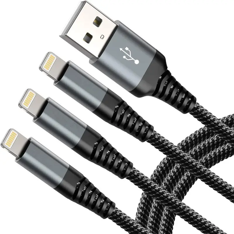 Büyük kalite örgülü şarj kablosu hızlı şarj usb örgülü kablo 8pin şarj için uygun