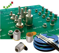 Élément de fixation SMT M2 en laiton poli étamé OEM pour montage en surface sur PCB, applications santé et minières