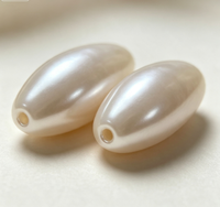 Perles de verre en forme de riz 3x6mm, perles synthétiques ovales à haute brillance pour la création de bijoux de mariée, colliers et bracelets DIY