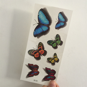 3D Custom Design Full Hand <span class=keywords><strong>Tattoo</strong></span> Stickers Water Proof Butterfly Colorful Beauty Sticker <span class=keywords><strong>Tattoo</strong></span> - Product Image 2