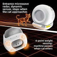 Bac à litière pour chat autonettoyant de 78 L avec surveillance à distance par application, ramassage automatique et isolation des odeurs