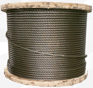 Câble métallique d'ascenseur en acier non galvanisé, revêtu d'huile, 6*19 EHS - Product Image 1