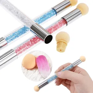 Sponge Heads Replacement Nails Art Gel Polish Color Gradient Brush Glitter Powder Dotting <b>Pen</b> For Manicure Accessories Tools - Product Image 3