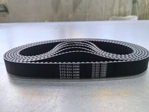 Courroie de distribution en caoutchouc <span class=keywords><strong>Phenix</strong></span> STD8M, pas de 8 mm, courroie synchrone courbe noire pour robotique CNC, service de découpe - Personnalisation OEM - Product Image 3